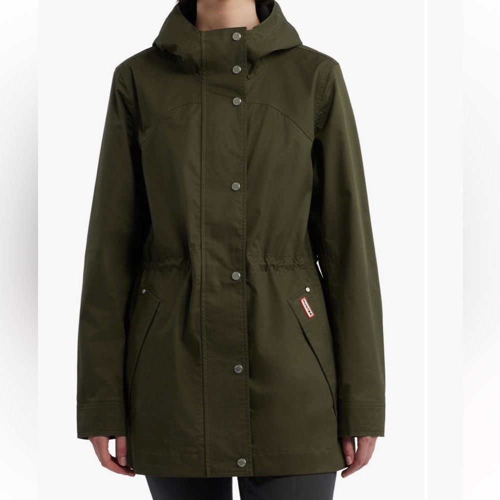 Hunter olive green raincoat